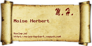Moise Herbert névjegykártya